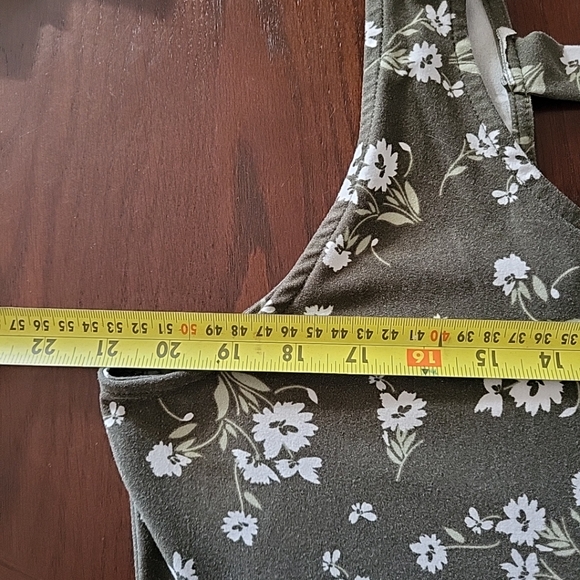 2 Dye 4 Women's Dress Size XL White Floral On Green Open Back - Picture 11 of 11